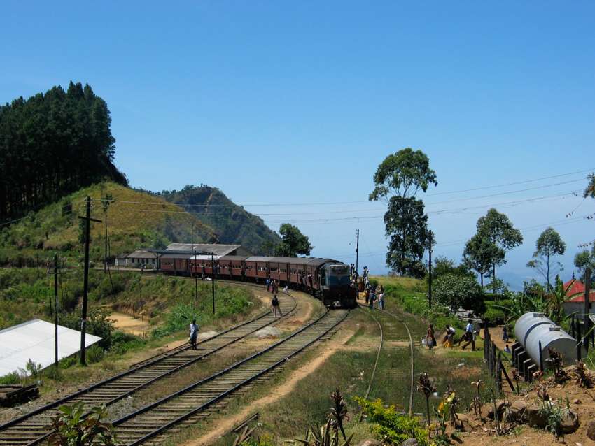 Bergstation hoog in de bergen van Sri Lanka