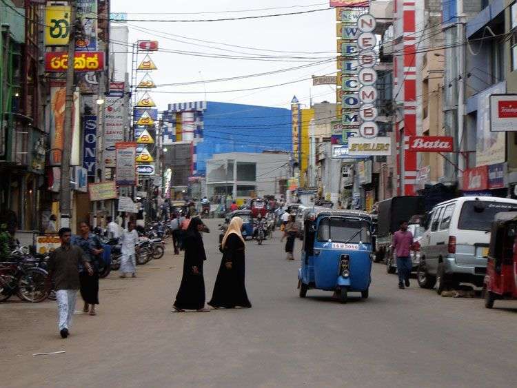 Het centrum van Negombo<br>