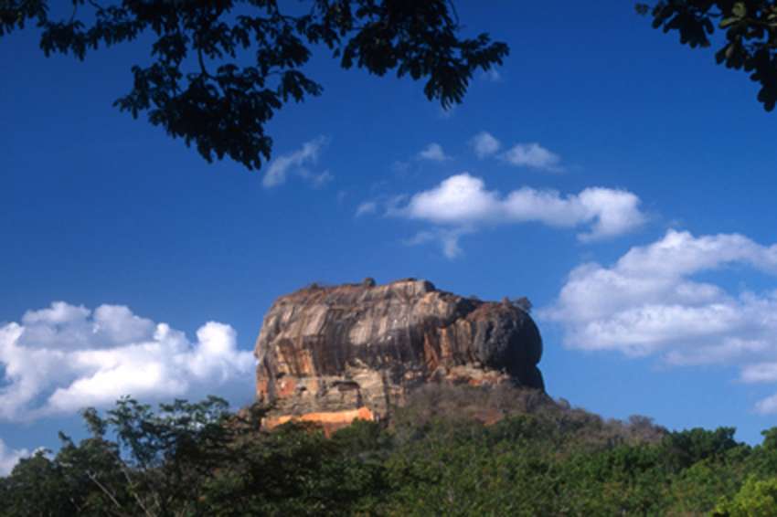 Vanuit het zwembad van je hotel kijk je recht op Sigiriya leeuwenrots