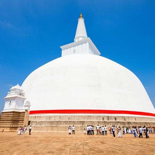 De koningsstad Anuradhapura in Sri Lanka