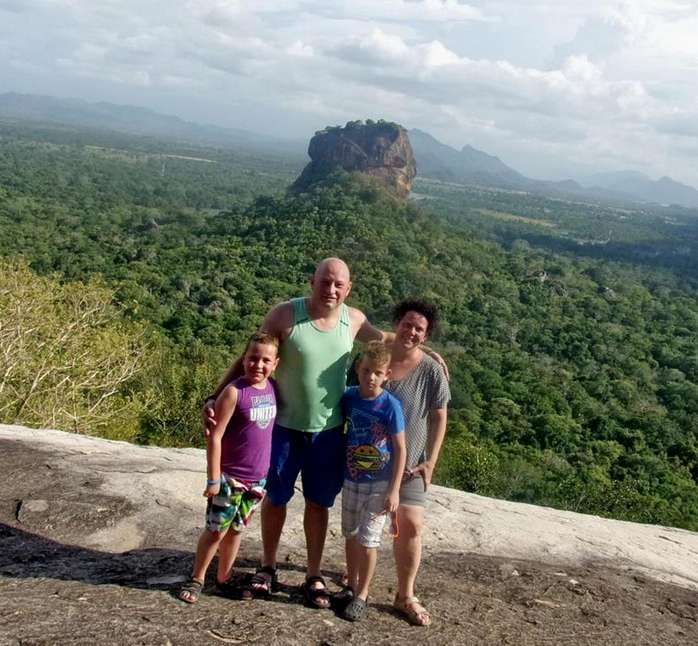 Bovenop Sigiriya heb je zicht op de jungle