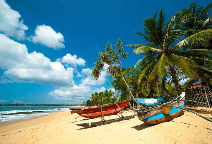 tropisch strand in Sri Lanka