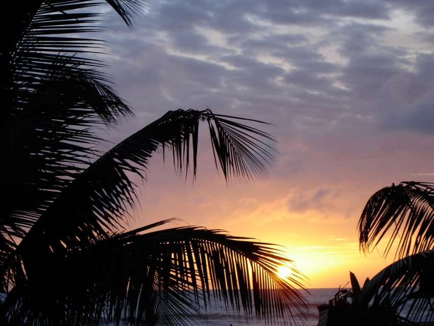 Prachtige zonsondergang in Sri Lanka